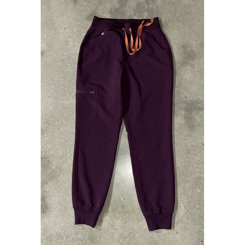FIGS Technical Collection Zamora Jogger Scrub Pants Deep Purple XS Petite